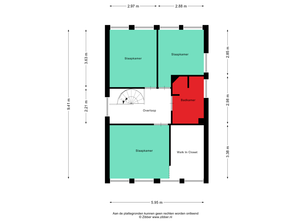 View floorplan of Eerste Verdieping of Kromstraat 61