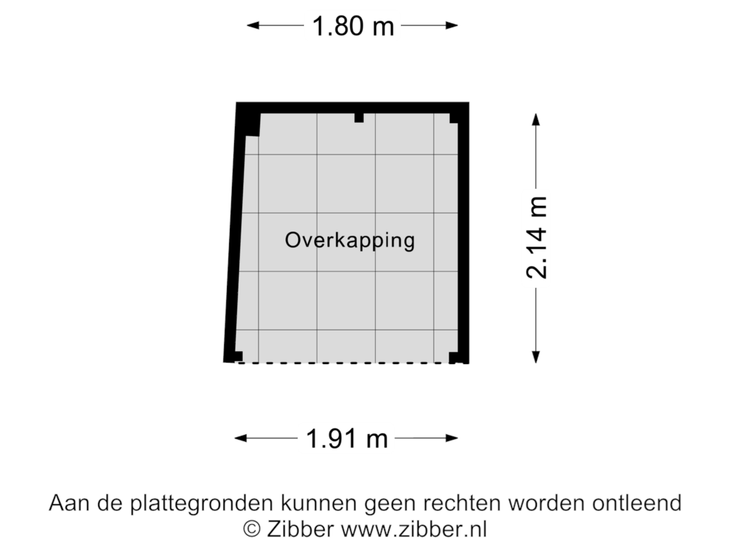 View floorplan of Overkapping of Kromstraat 61