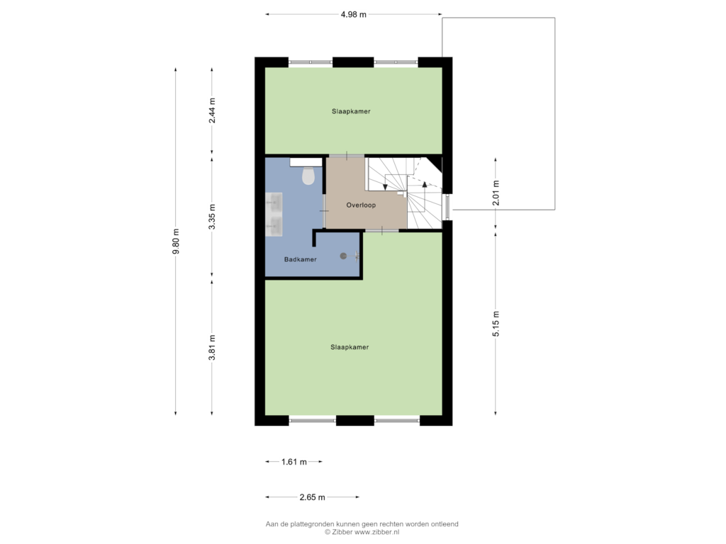 View floorplan of Eerste Verdieping of Kapelsingel 22