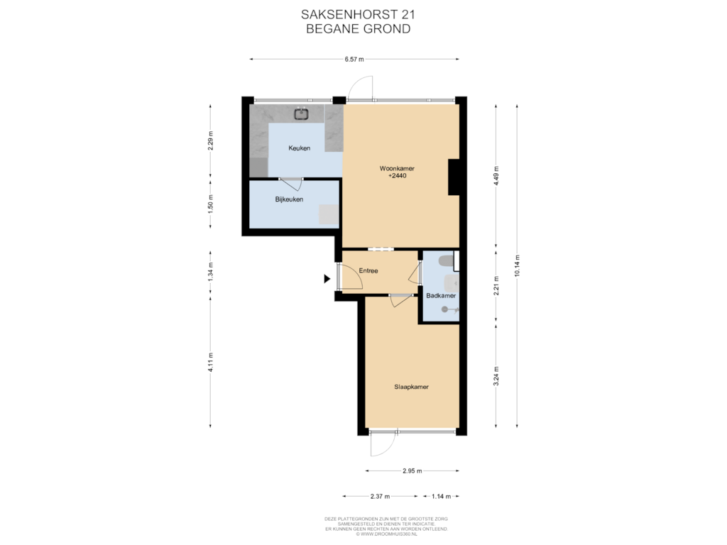 Bekijk plattegrond van Begane grond van Saksenhorst 21