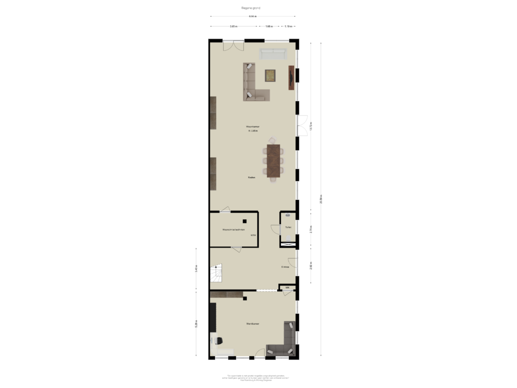 View floorplan of Begane grond of 't Nopeind 12-A