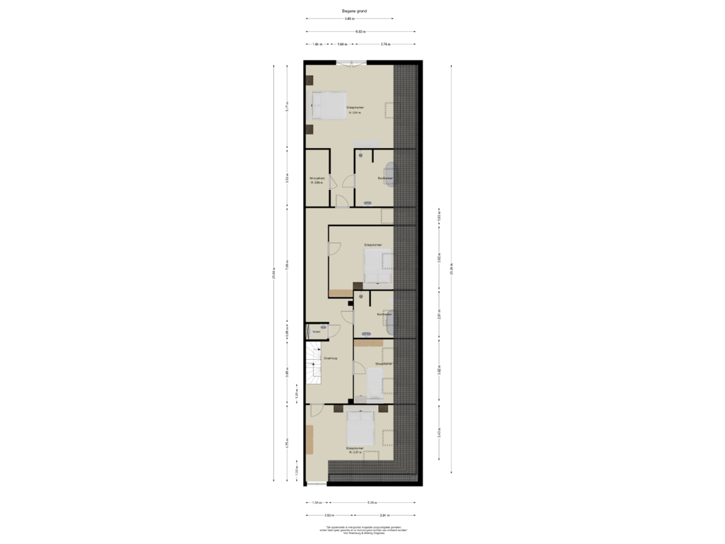 View floorplan of Eerste verdieping of 't Nopeind 12-A