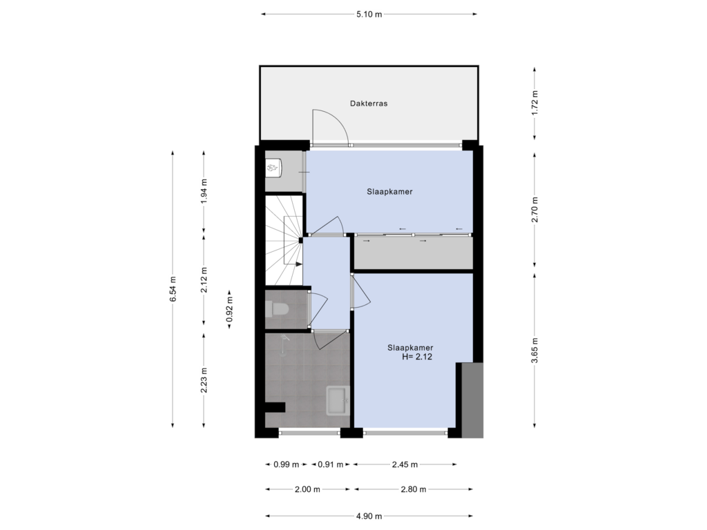 View floorplan of Tweede etage of Pioen 26