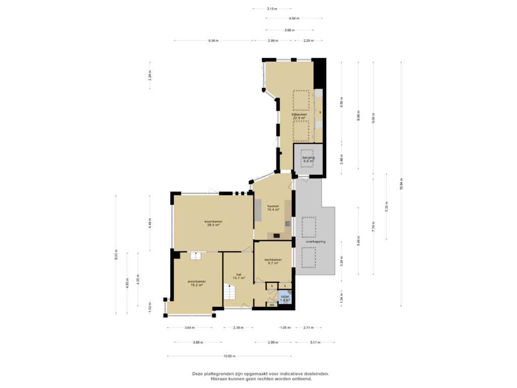 View floorplan of Begane grond of Kerkweg 70