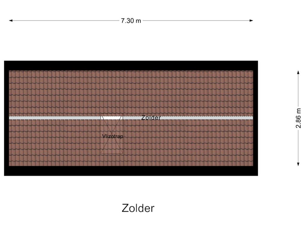 View floorplan of Zolder of Rozenstraat 15