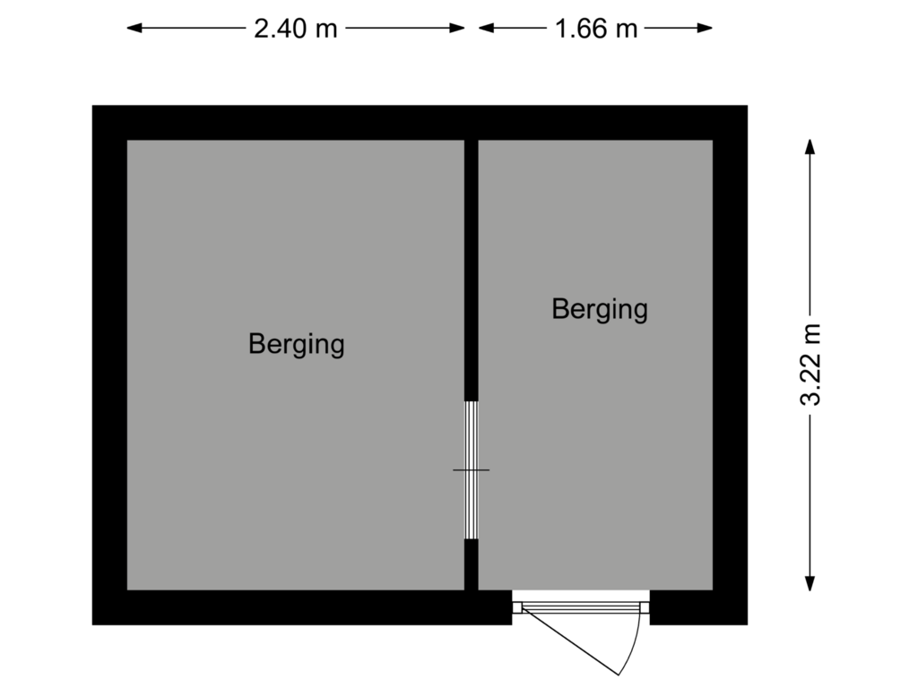 View floorplan of Berging of De Raadtweg 35