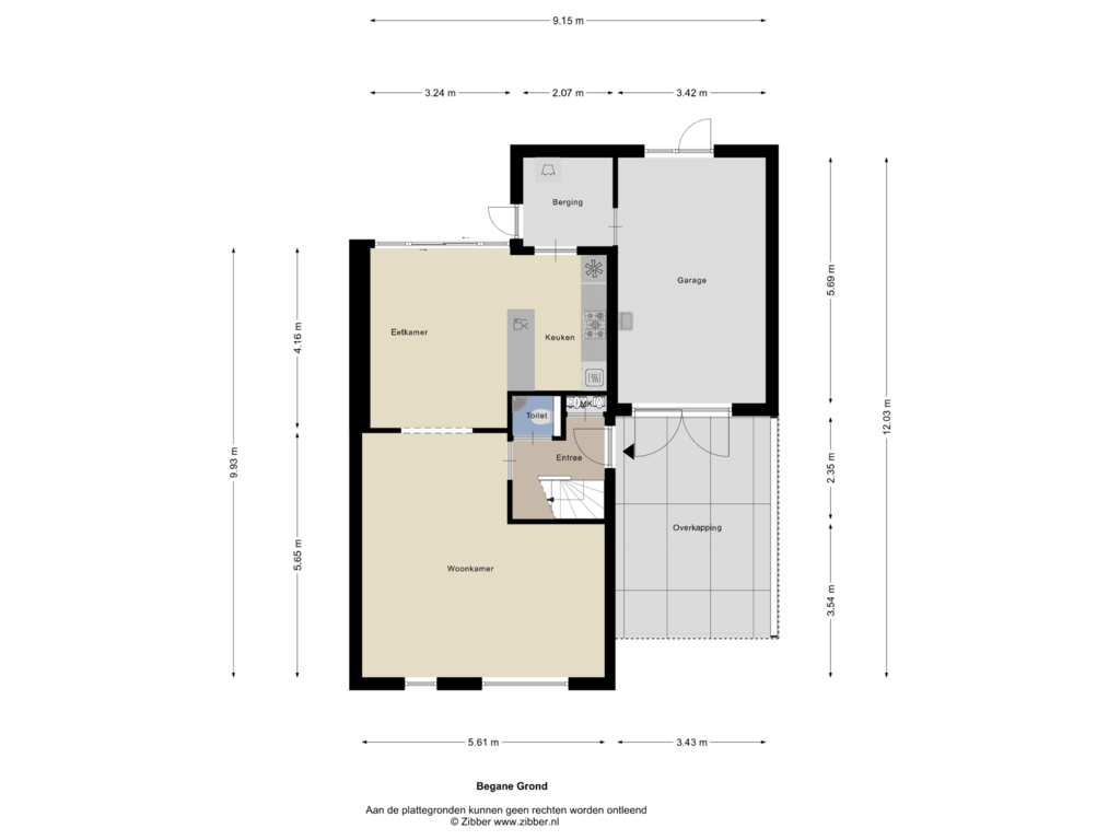 View floorplan of Begane Grond of Zwaluwstraat 96