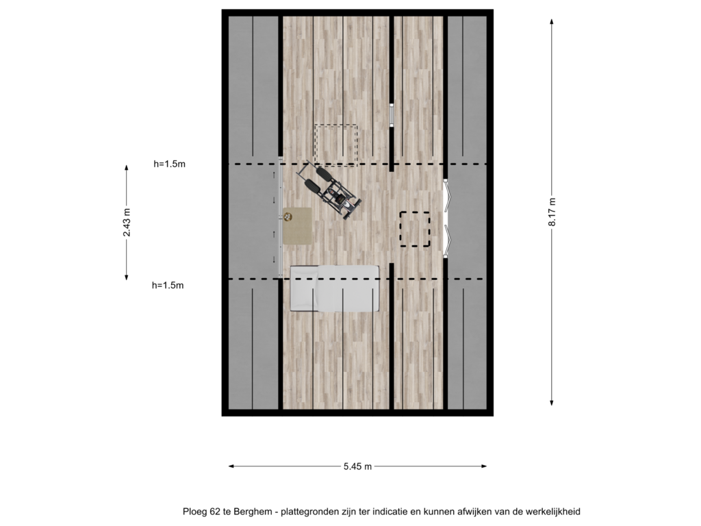 Bekijk plattegrond van Ploeg 62 te Berghem - tweede verdieping van Ploeg 62