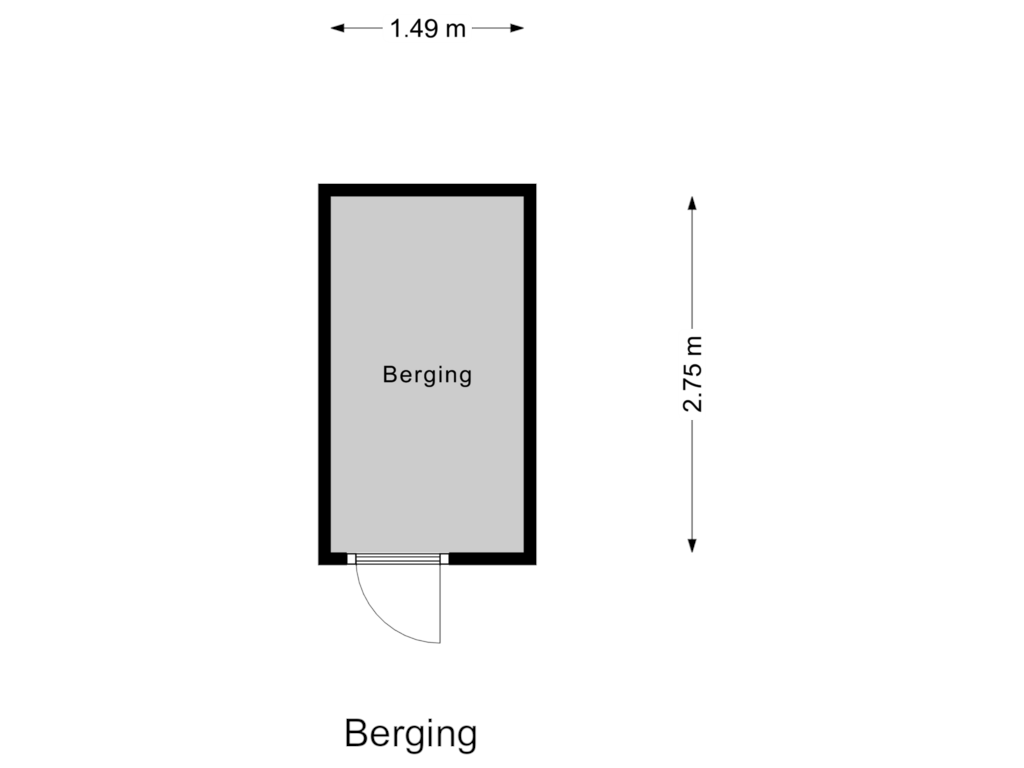 Bekijk plattegrond van Berging van Berkenlaan 2-A