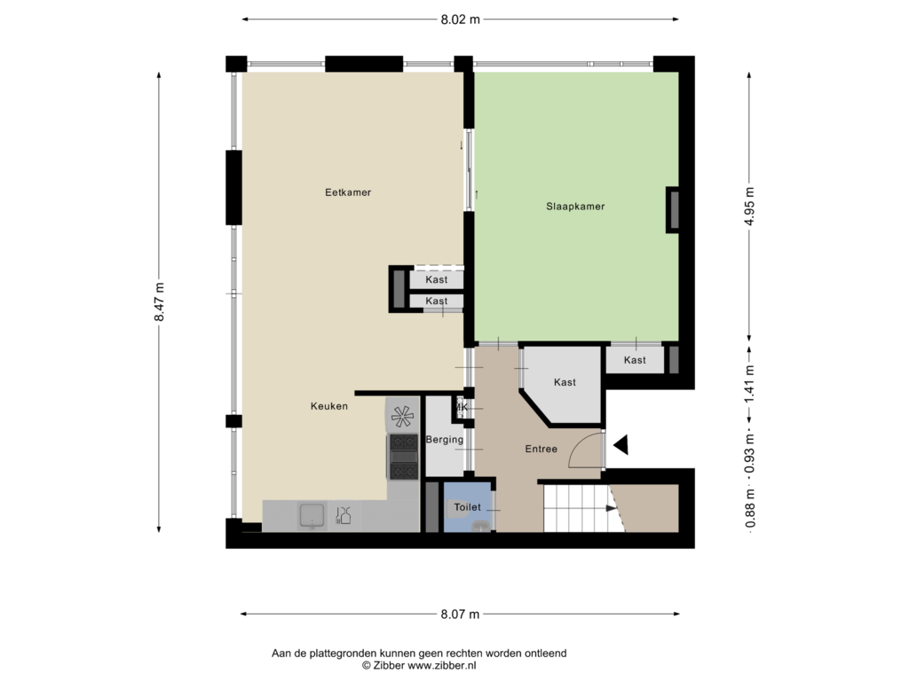 View floorplan of Begane Grond of Nobelstraat 131-02