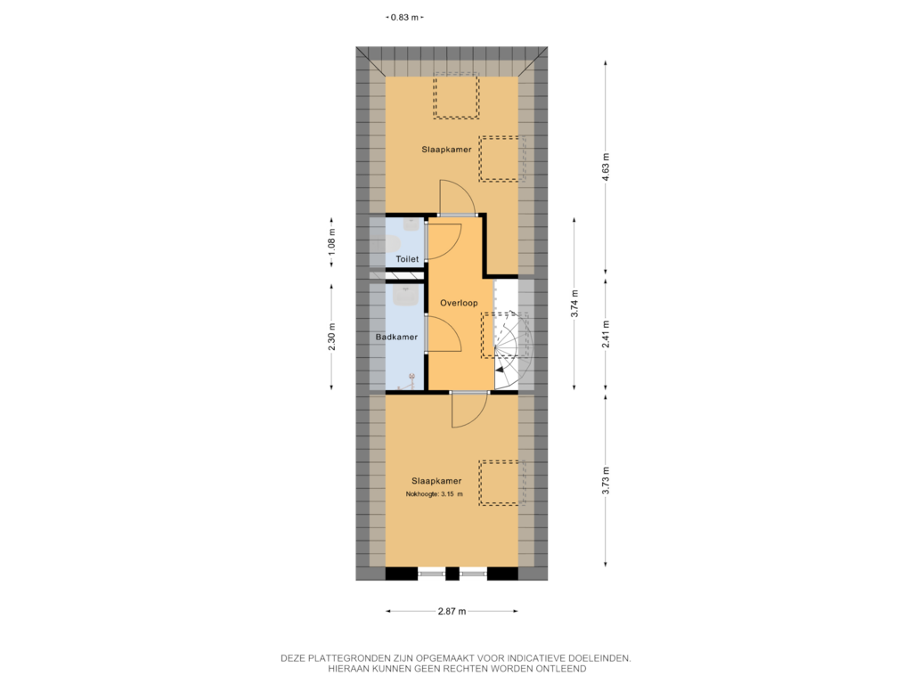 Bekijk plattegrond van 3e Verdieping van Prinses Margrietlaan 37-A