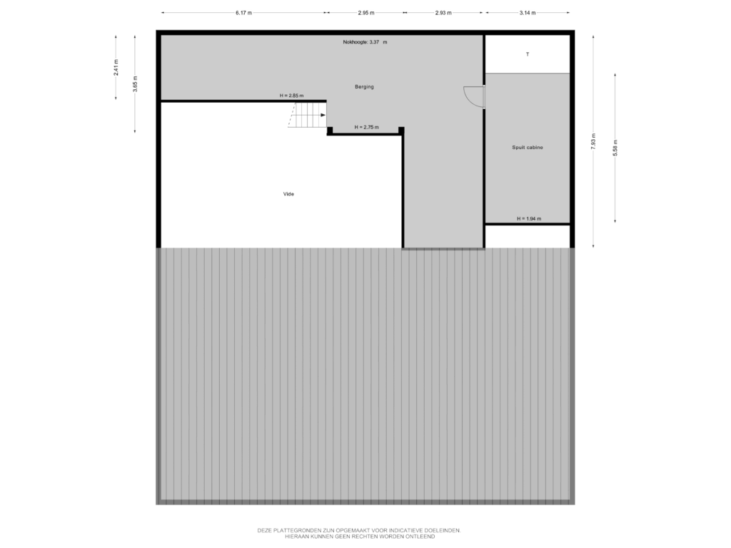 Bekijk plattegrond van Berging 2 1e Verdieping van Prinses Margrietlaan 37-A