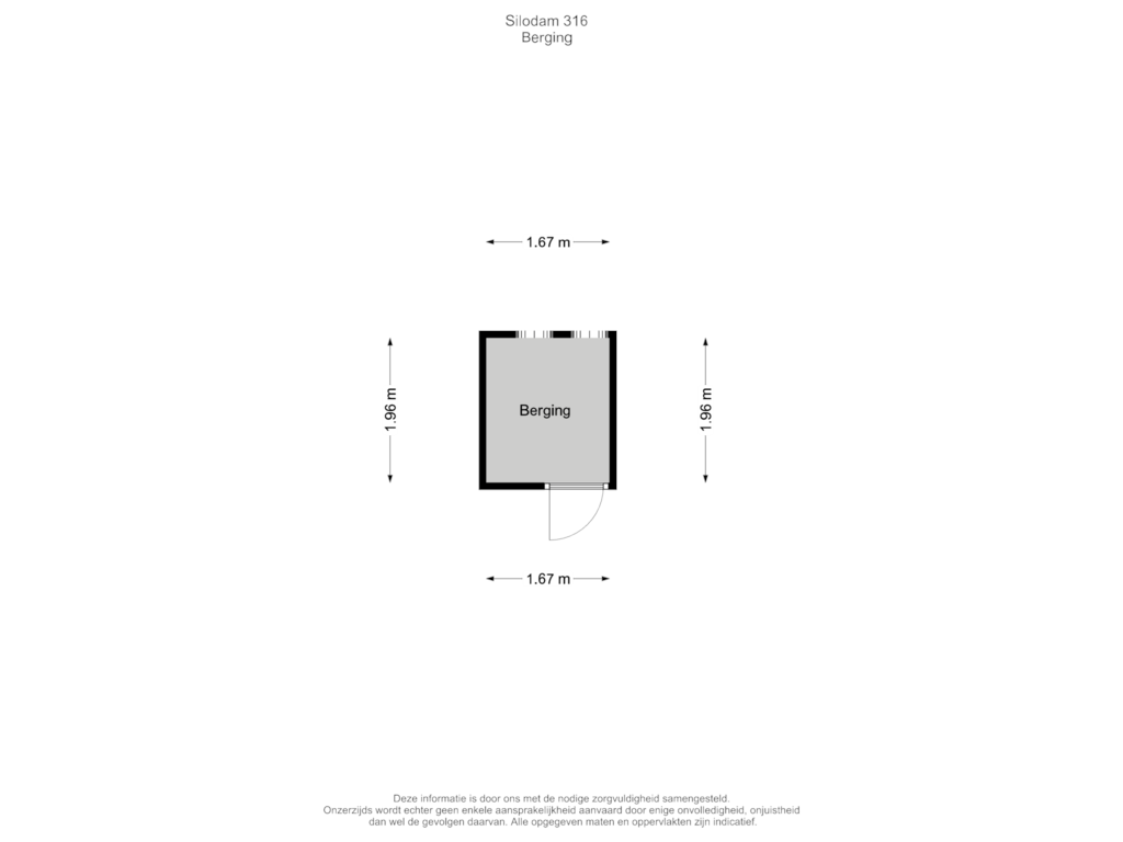 View floorplan of Berging of Silodam 316