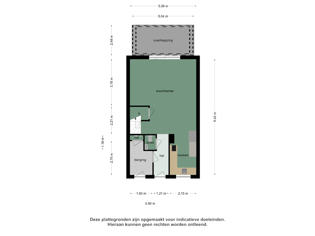 View floorplan of Begane grond of Slotermeer 23