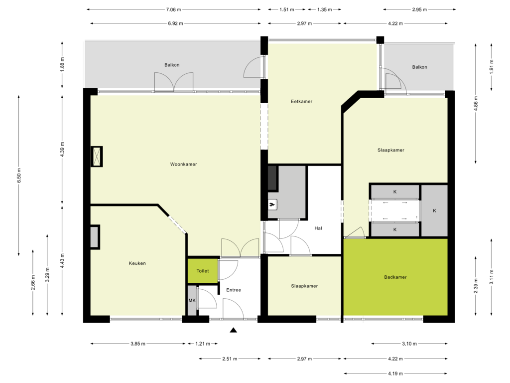 View floorplan of Verdieping of van Cappellestraat 53