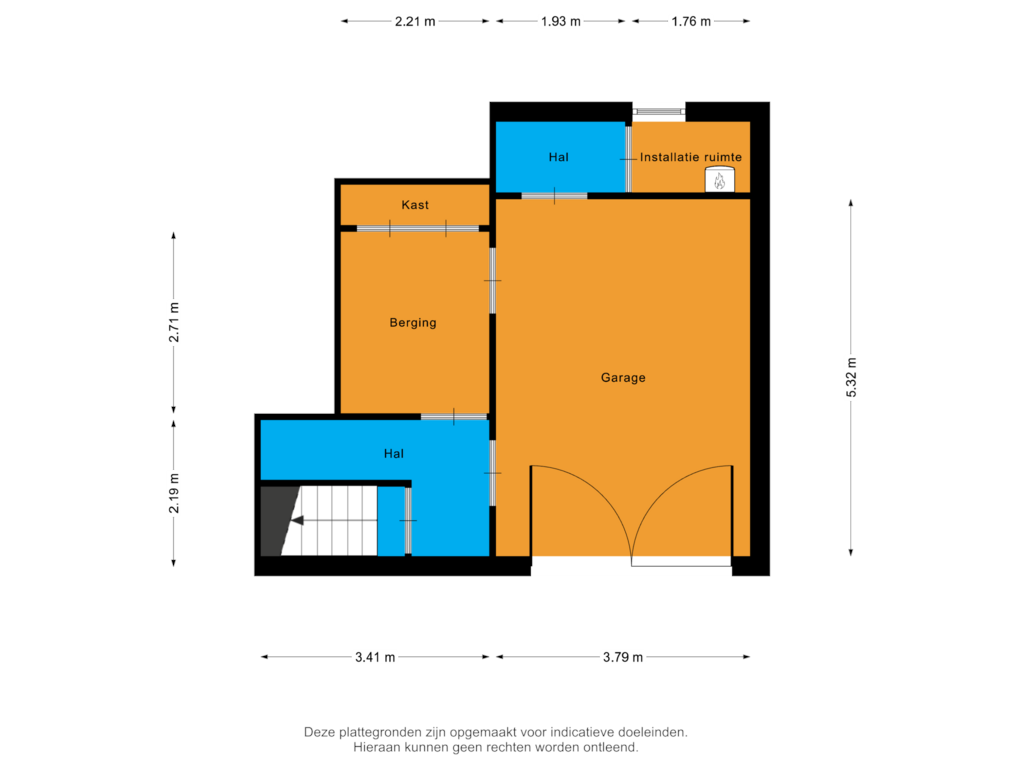 View floorplan of Kelder of B.W. Hopperus Bumaweg 1