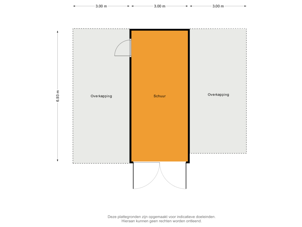 View floorplan of Schuur of B.W. Hopperus Bumaweg 1