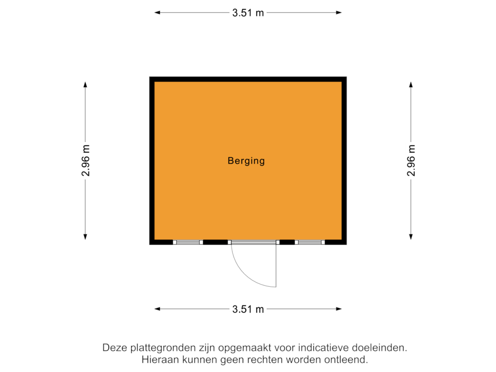 View floorplan of Tuinhuis of B.W. Hopperus Bumaweg 1