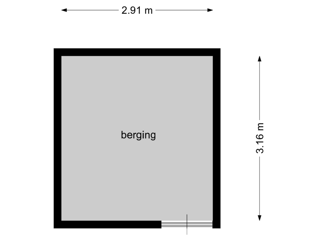 View floorplan of berging of Thorbeckeplein 6-D