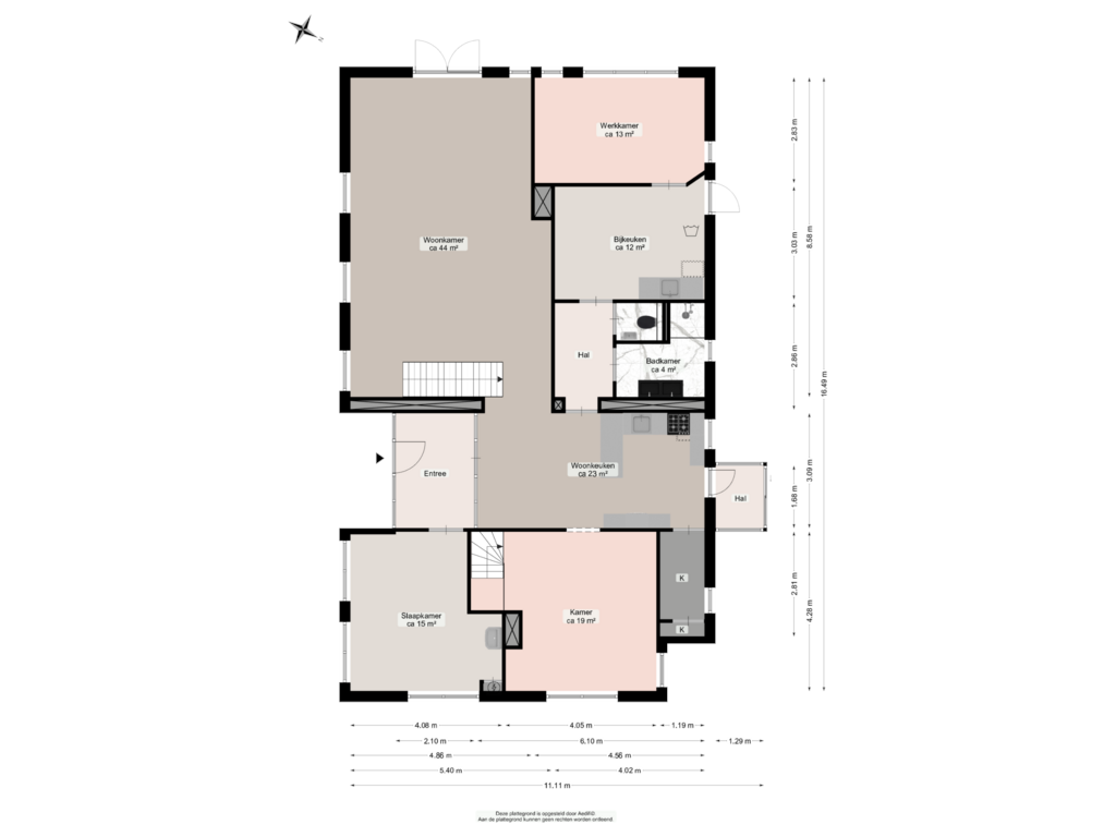 Bekijk plattegrond van Begane grond van Taarloseweg 2-A