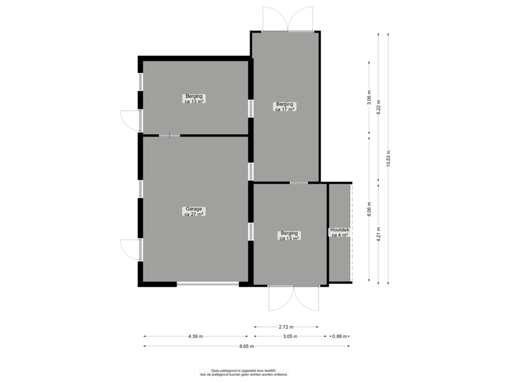 Bekijk plattegrond van Garage van Taarloseweg 2-A