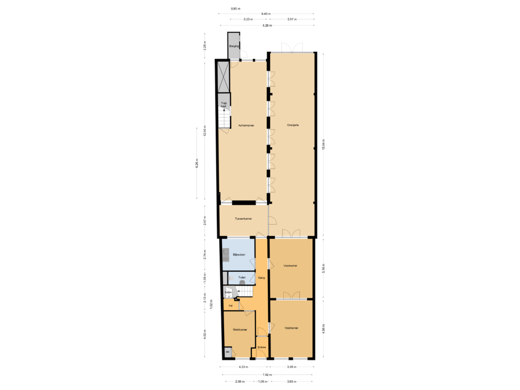 View floorplan of Begane grond of Hoge Gouwe 115