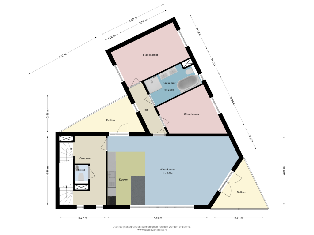 View floorplan of Eerste verdieping of Buigerij 4