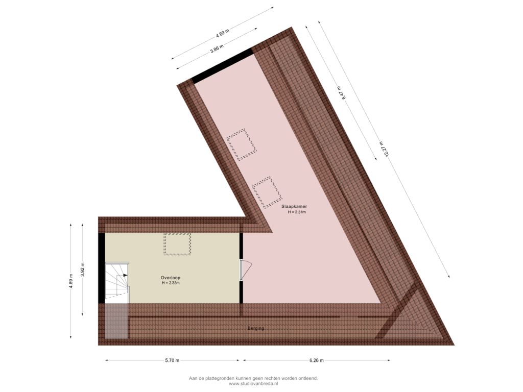 View floorplan of Tweede verdieping of Buigerij 4