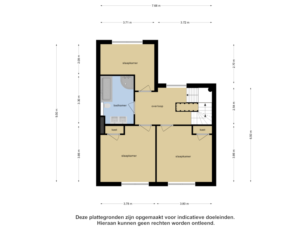 Bekijk plattegrond van Eerste Verdieping van Hoofdstraat 4