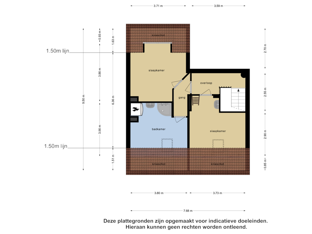 Bekijk plattegrond van Tweede Verdieping van Hoofdstraat 4