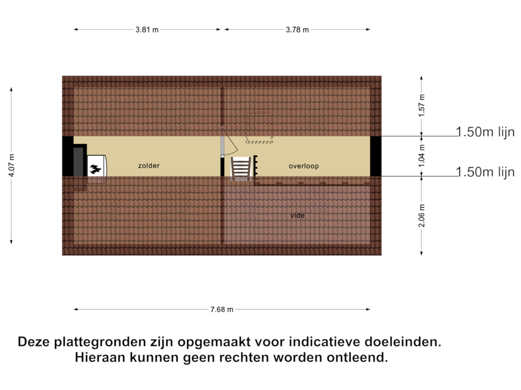 Bekijk plattegrond van Zolder van Hoofdstraat 4