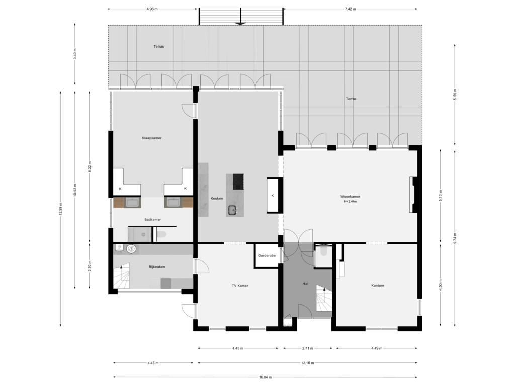 View floorplan of Begane Grond of Bergse Linker Rottekade 229