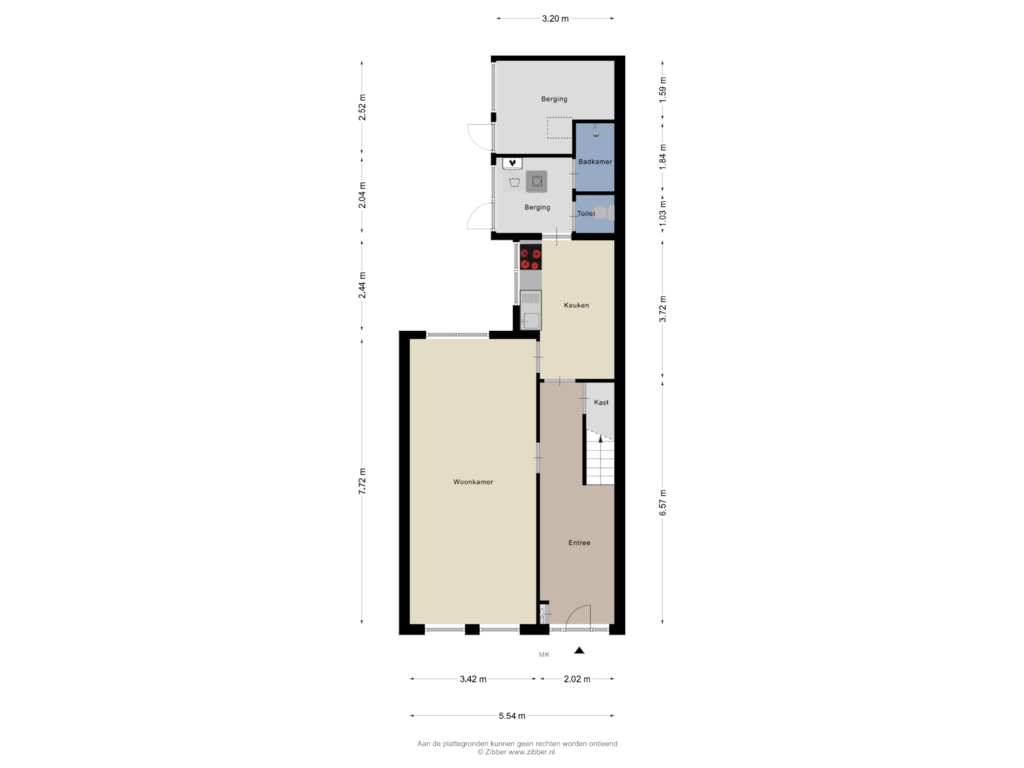 Bekijk plattegrond van Begane grond van Plataanstraat 40