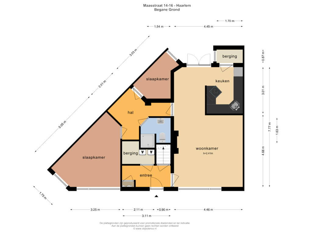 View floorplan of Begane Grond of Maasstraat 16