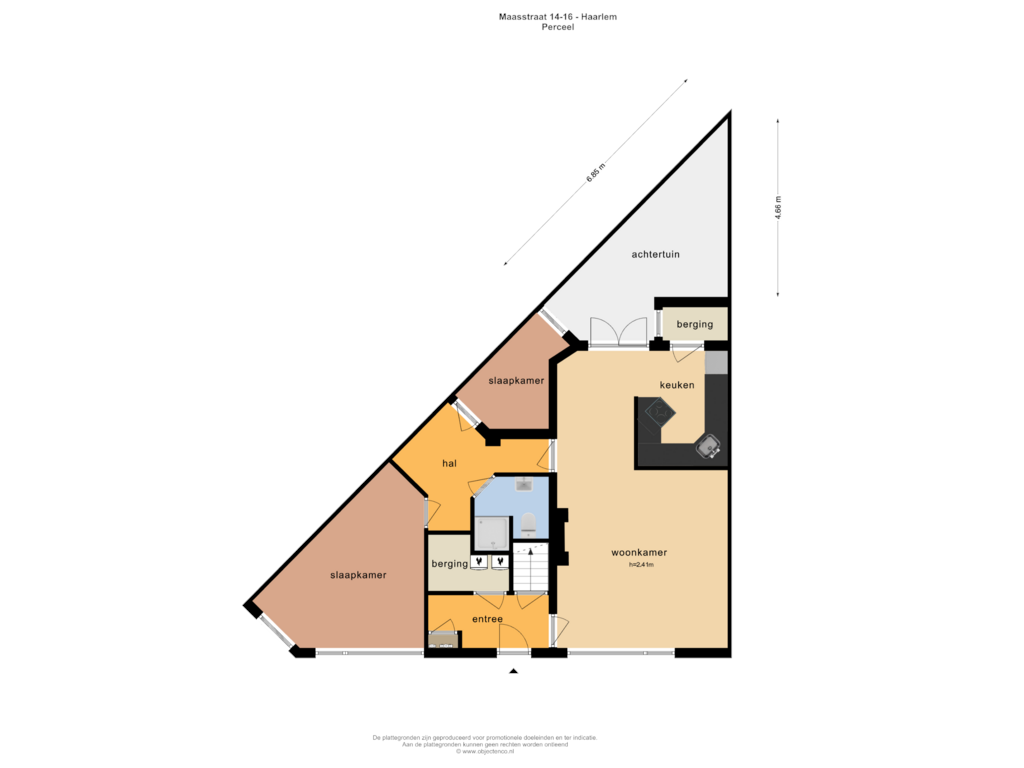 View floorplan of Perceel of Maasstraat 16