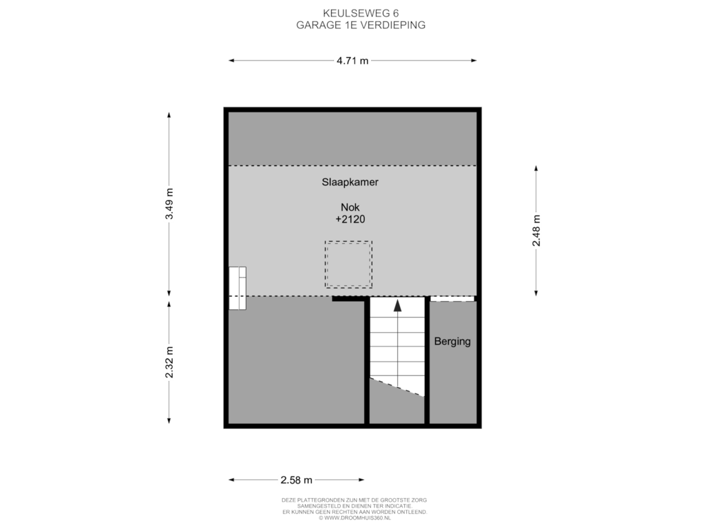 View floorplan of Garage 1E Verdieping of Keulseweg 6