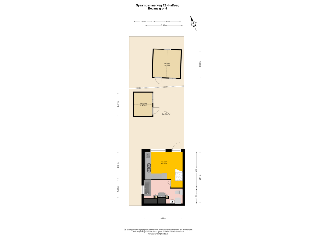 Bekijk plattegrond van Begane grond van Spaarndammerweg 12