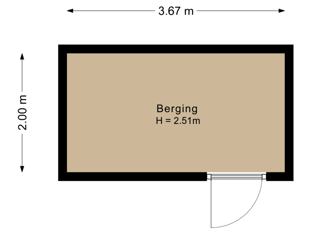 Bekijk plattegrond van Berging van Maalderijstraat 8