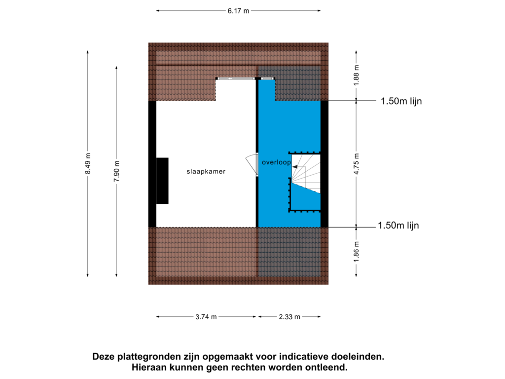 Bekijk plattegrond van 2e verdieping van Duurstedestraat 116