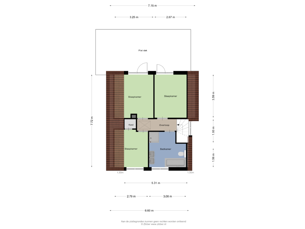 Bekijk plattegrond van Eerste Verdieping van Molenstraat 20