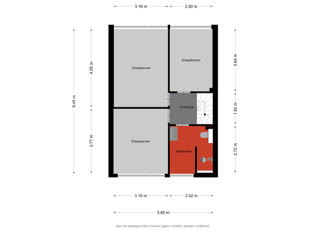 View floorplan of Eerste Verdieping of Ehrenstein 9