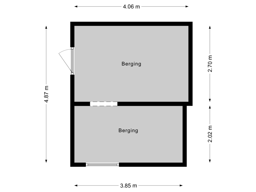 Bekijk plattegrond van Berging van Dopperstraat 19