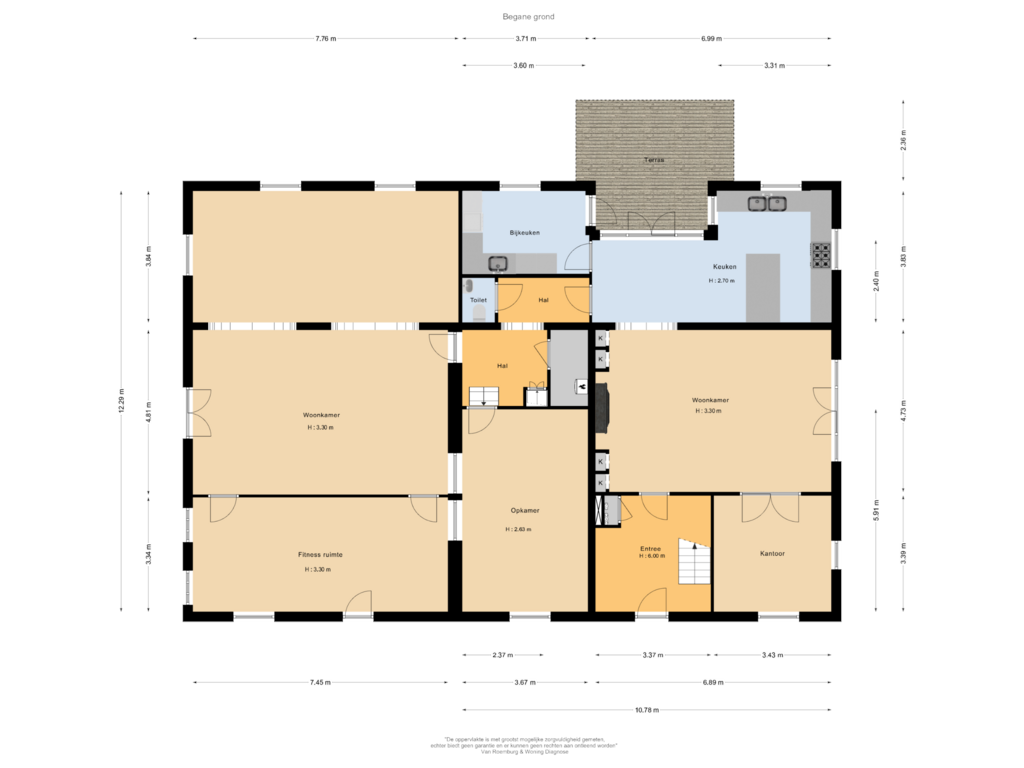 Bekijk plattegrond van Begane grond van Voorstraat 12