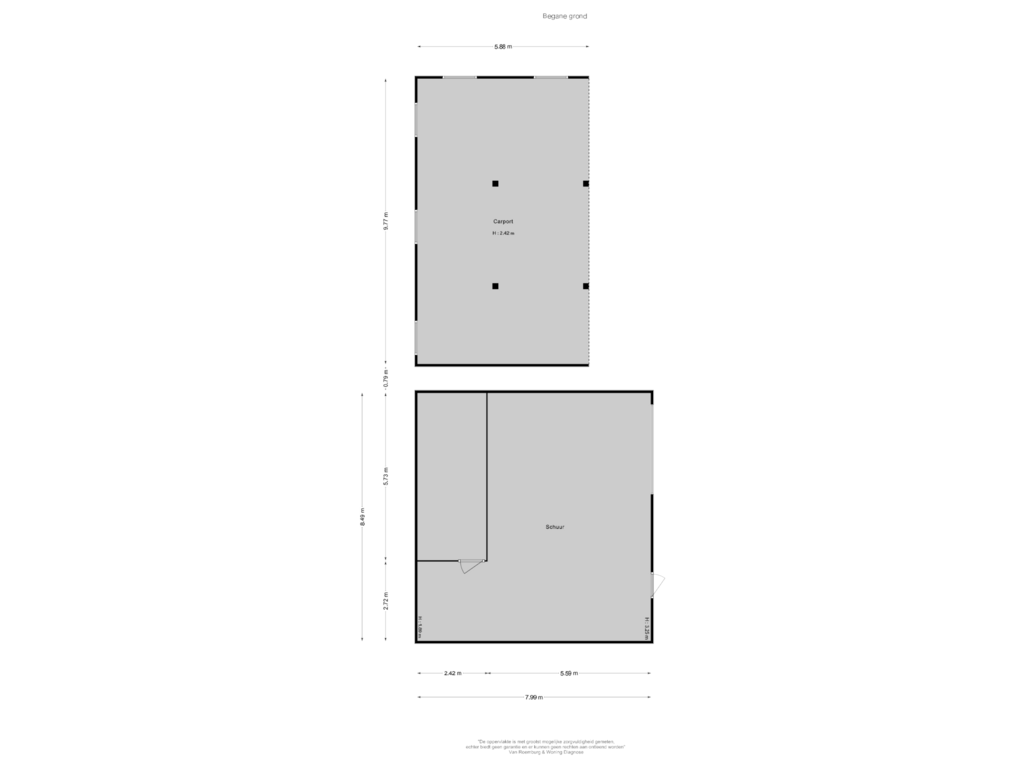 Bekijk plattegrond van Schuur van Voorstraat 12