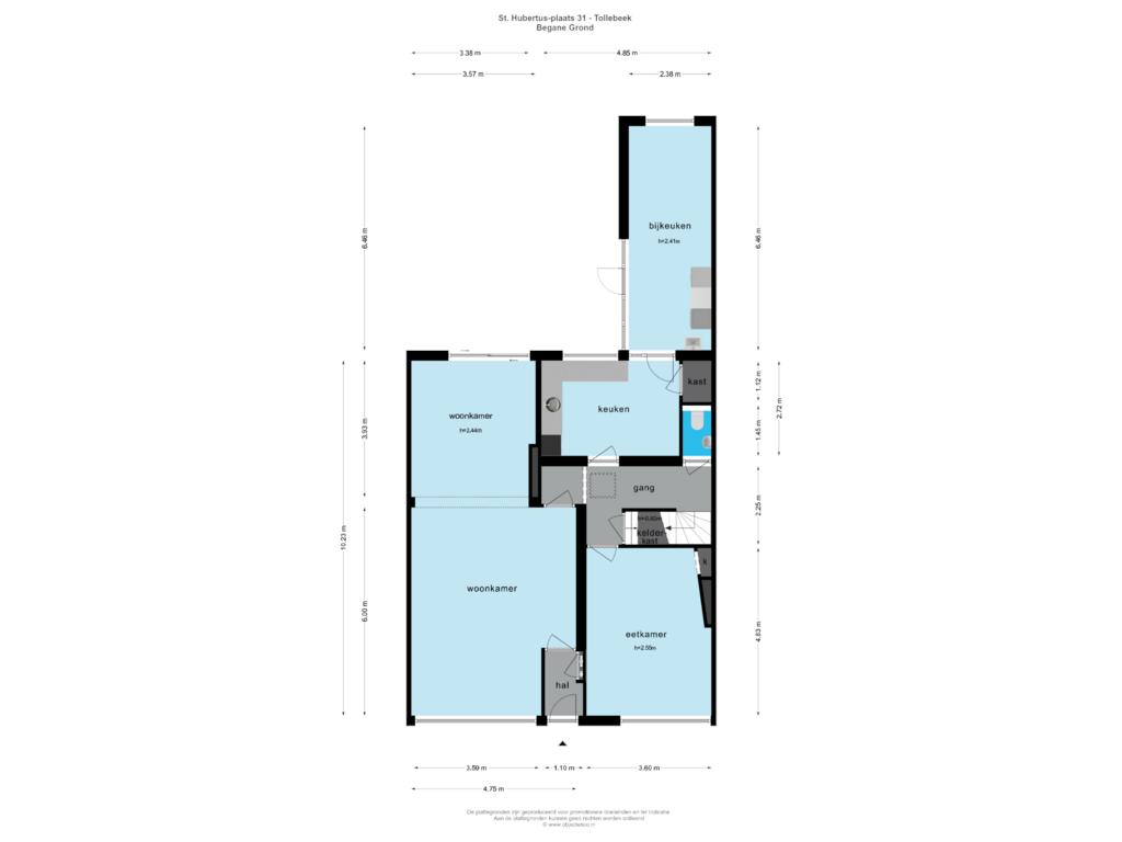 Bekijk plattegrond van BEGANE GROND van St. Hubertus-plaats 31