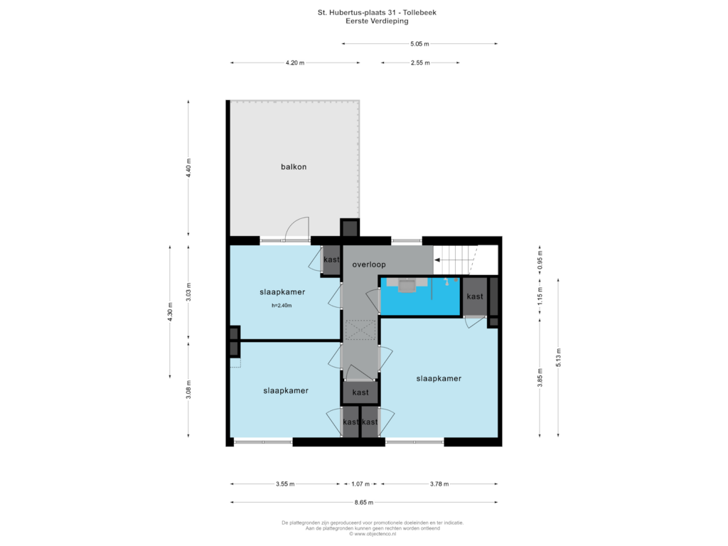 Bekijk plattegrond van EERSTE VERDIEPING van St. Hubertus-plaats 31