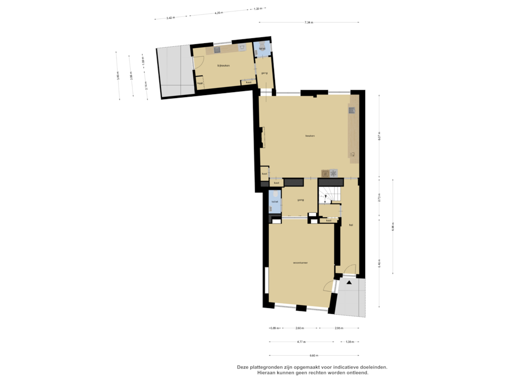 View floorplan of Begane Grond of Bornhovestraat 43