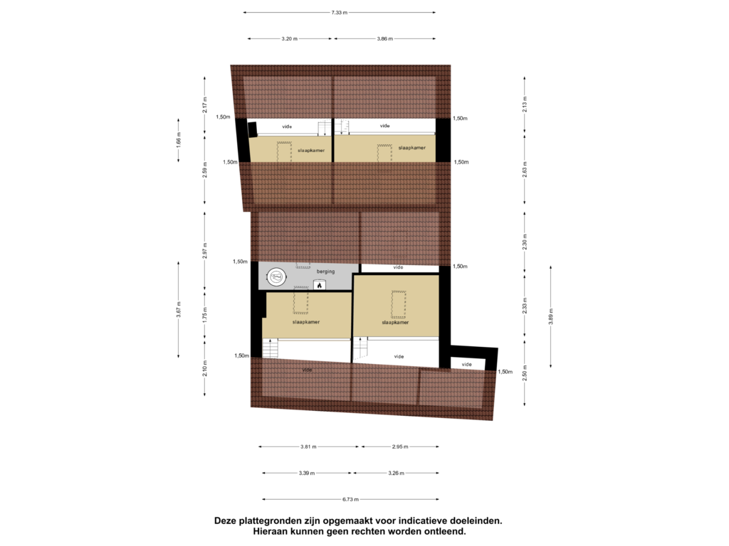 View floorplan of Zolder of Bornhovestraat 43