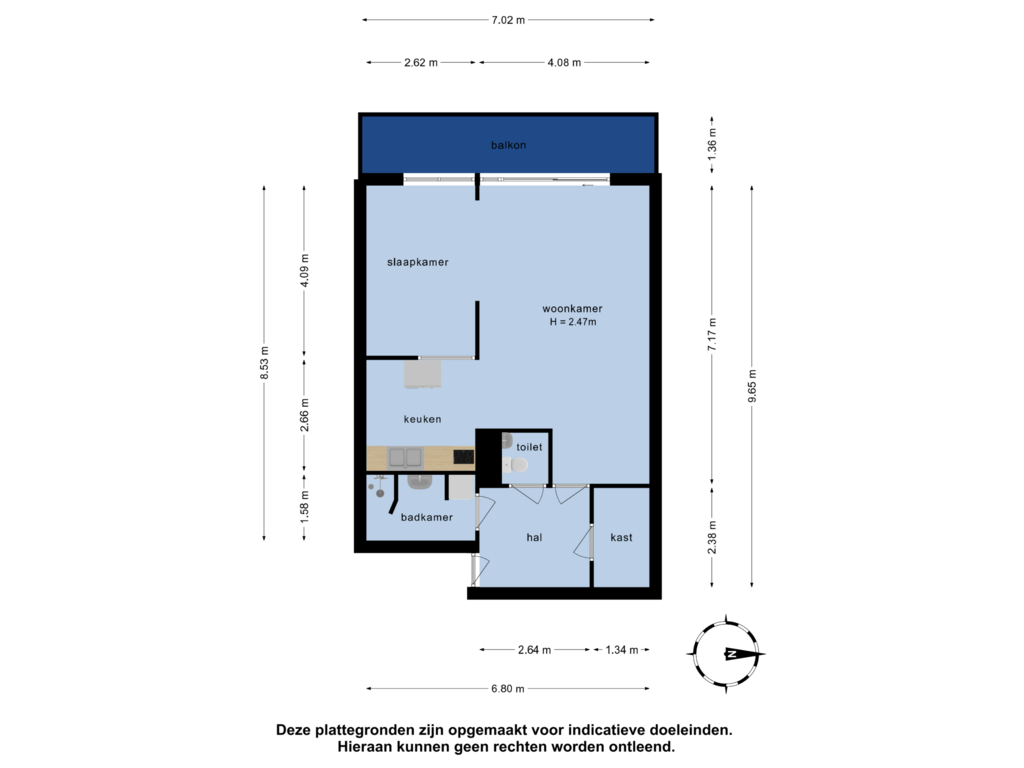 Bekijk plattegrond van appartement van Burgemeester D. Kooimanweg 421