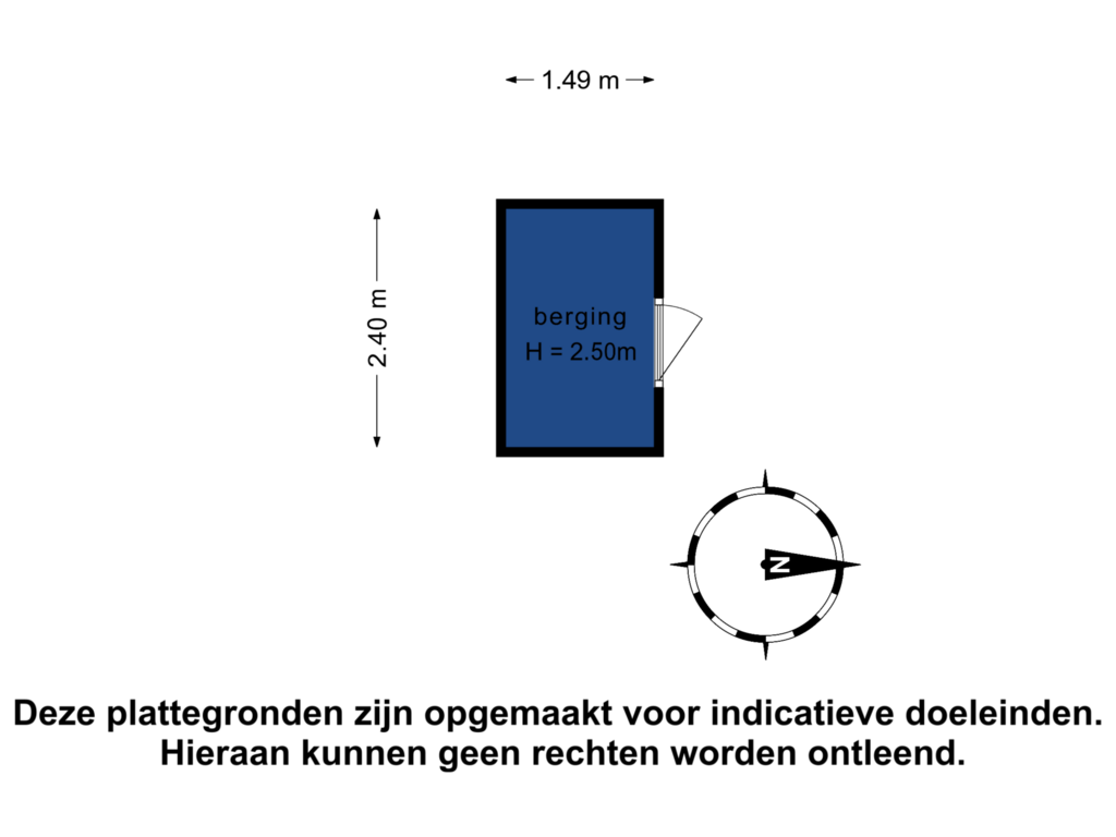 Bekijk plattegrond van berging van Burgemeester D. Kooimanweg 421